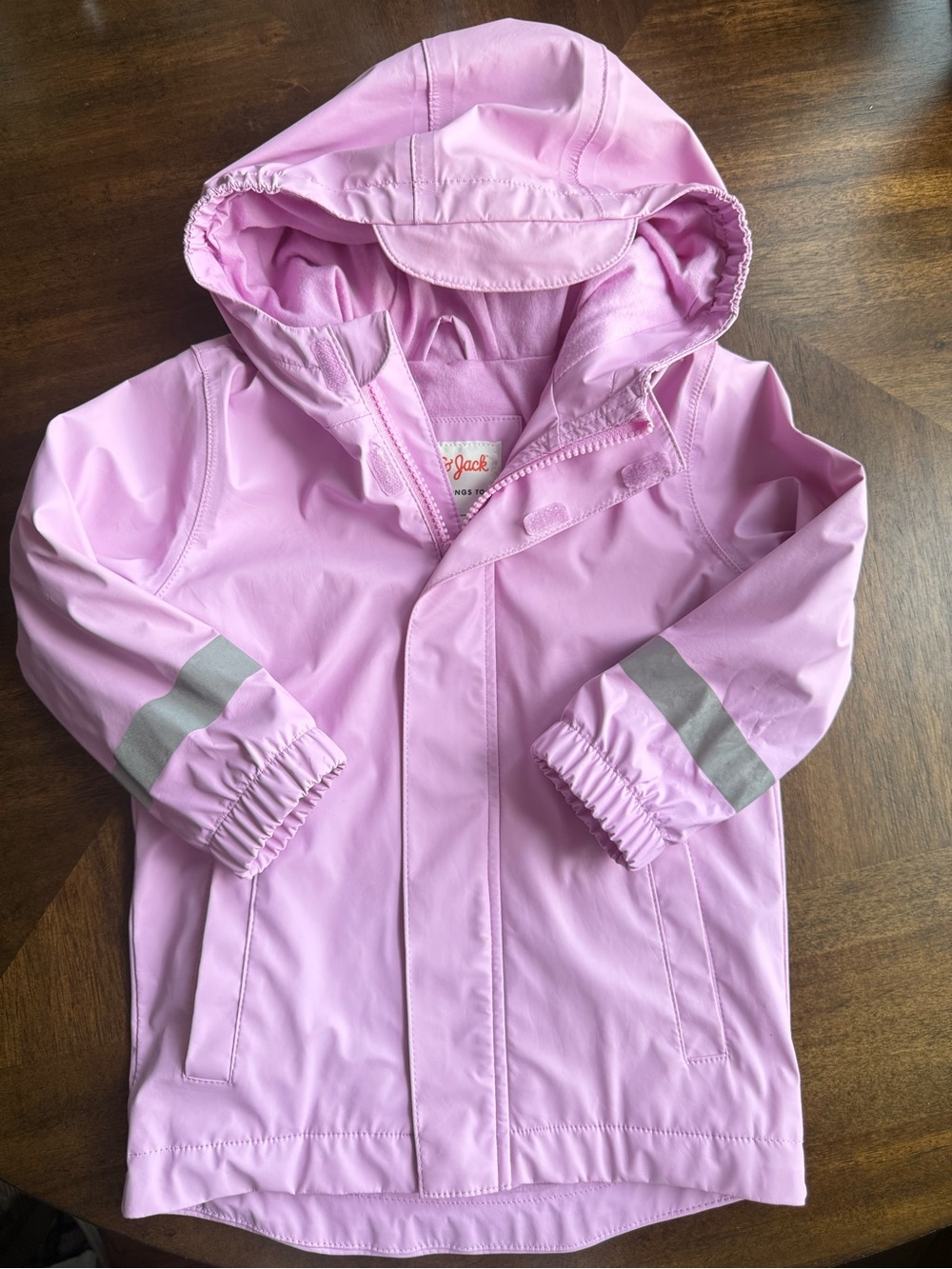Cat & Jack Hooded Raincoat with Reflective Stripes Size 2T